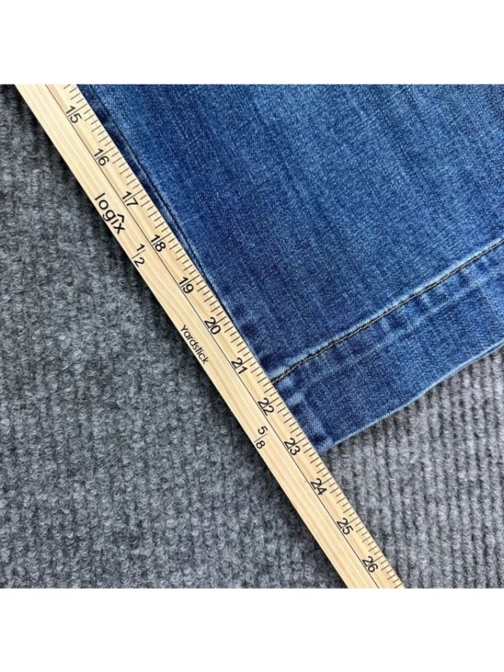 Talbots Wide Leg Crop Jeans Medium Wash Denim High Rise Relaxed Womens Sz 12 NEW - Picture 6 of 10